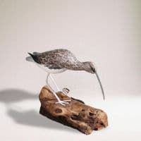 Curlew Fishing | Wooden Bird Carving