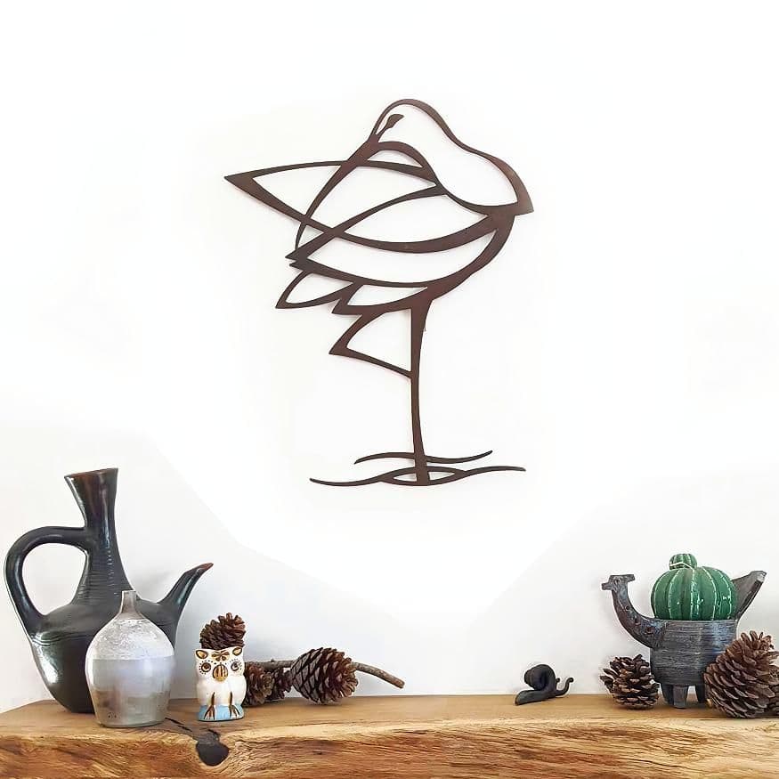 Curlew - Rusted Metal Wall Art Hanging