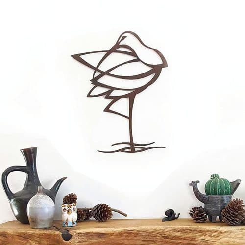 Curlew - Rusted Metal Wall Art Hanging