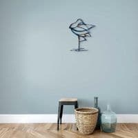 Curlew - Tempered Metal Wall Art Hanging by Janet Mary Robinson