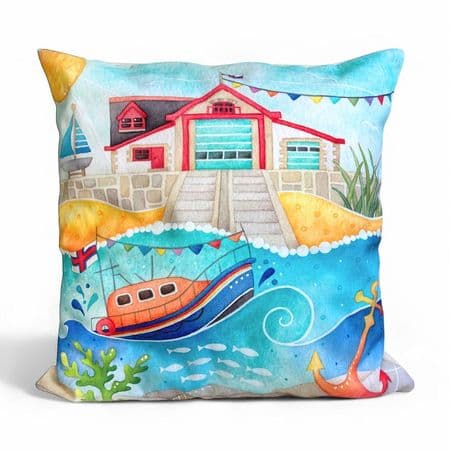 Cushion Cover - RNLI Lifeboat at Anstruther