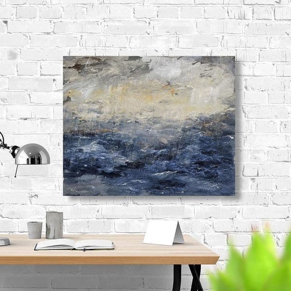 Dark Sea, Rain | Original Painting | David Raine