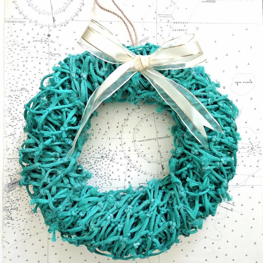 Decorative Coastal Fishing Net Wreath No 9