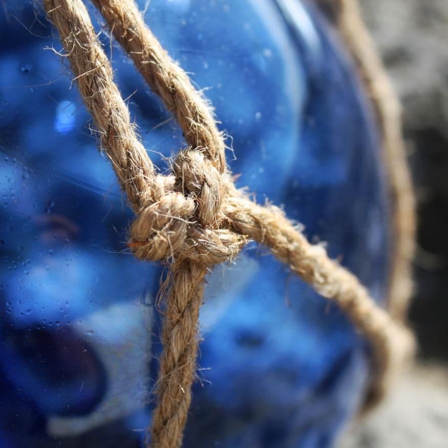 Decorative Glass Fishing Float - Cobalt Blue