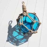 Turquoise Glass Fishing Float | Turquoise Blue | Wall Hanging