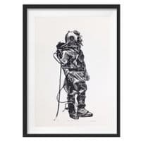 Deep Sea Diver | Linocut Print | Amy Cundall