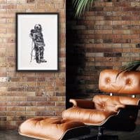 Deep Sea Diver | Linocut Print | Amy Cundall