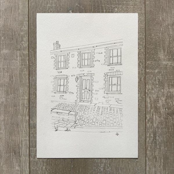 Doc Martins House - Port Isaac | Original Hand Drawn Illustration | Alison Collins