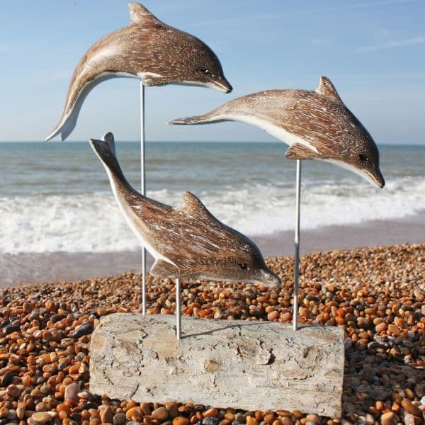 Dolphin Family | Wood Carving | Dolphin Carving | Marine Mammals