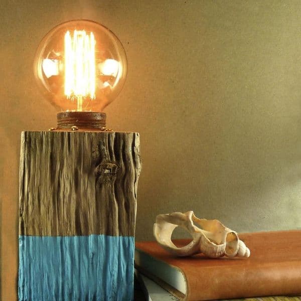 Driftwood Block Table Lamp | Coastal Lighting | David Holmes