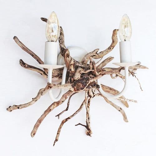 Driftwood Double Wall Light