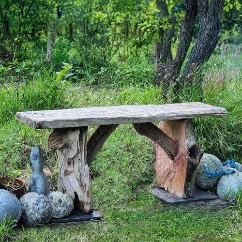 Driftwood Garden Bench
