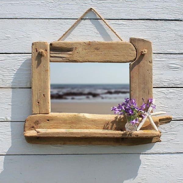 Driftwood Mirror Hive Beach | Wall Mirror | Coastal Mirror