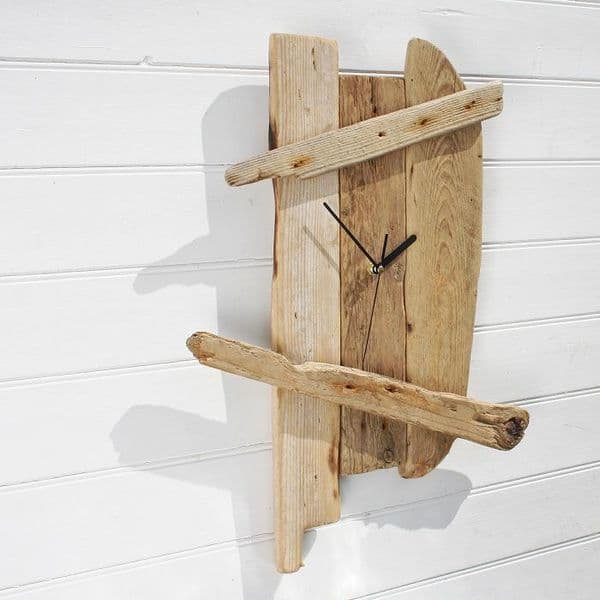 Driftwood Plank Clock