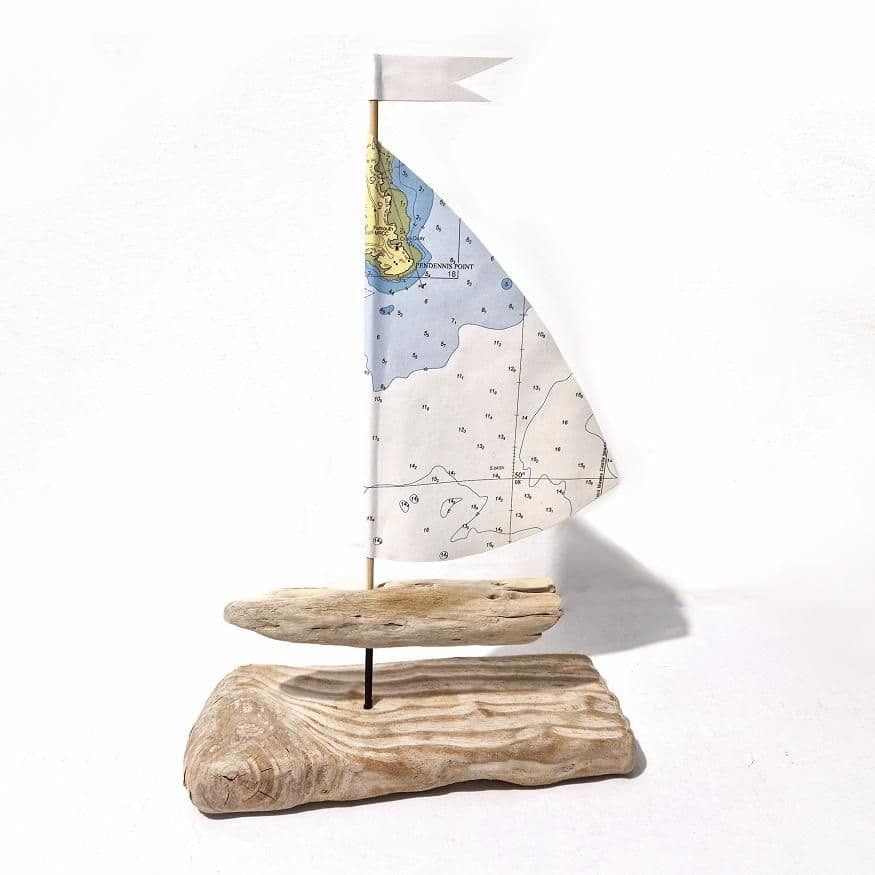Driftwood Sailboat - Falmouth and Pendennis Castle