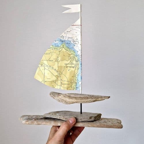 Driftwood Sailboat - Margate and Broadstairs, Kent