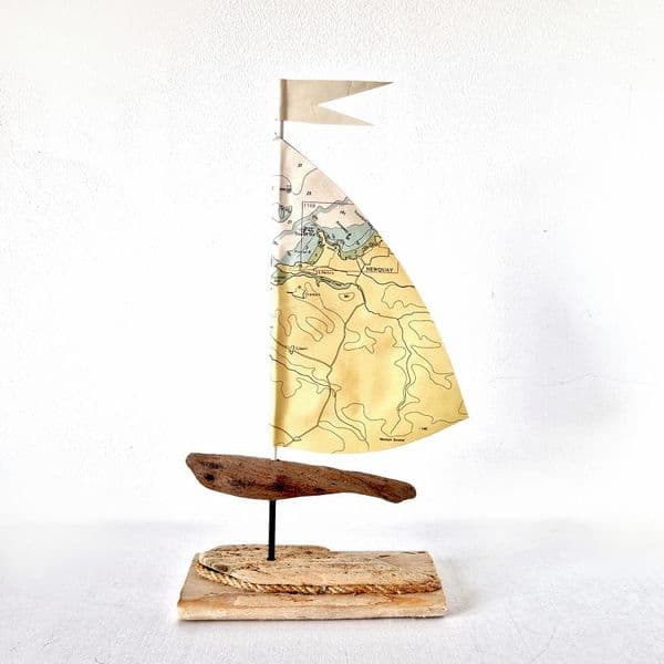 Driftwood Sailboat | Newquay, Cornwall | Rachel White