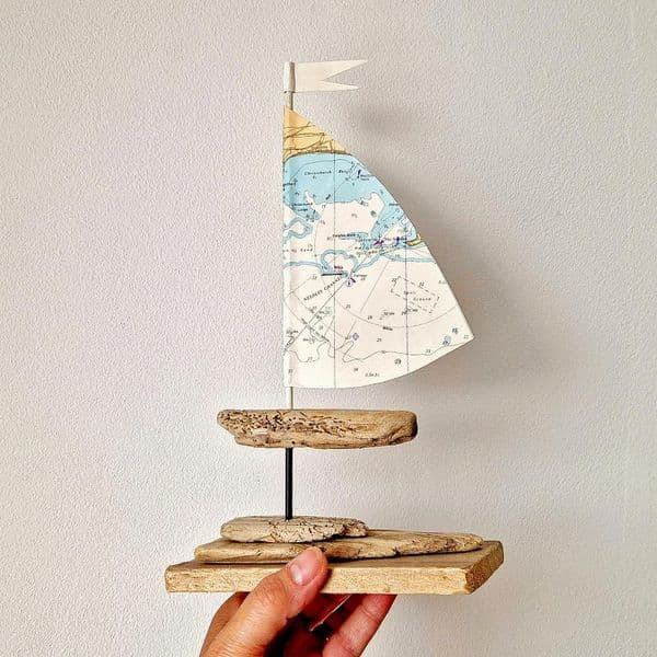Driftwood Sailboat | Poole & Christchurch Bay | Rachel White