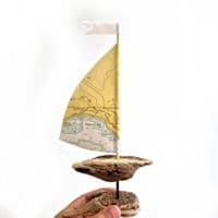 Driftwood Sailboat | Ringstead Bay, Dorset  | Rachel White