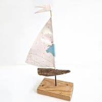 Driftwood Sailboat | Shell Flat, Morecambe Bay | Rachel White