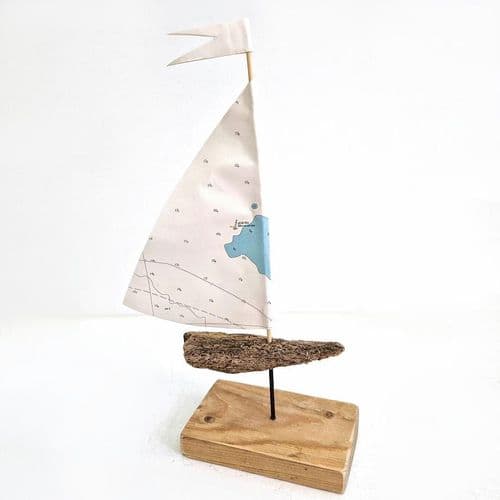 Driftwood Sailboat - Shell Flat Morecambe Bay