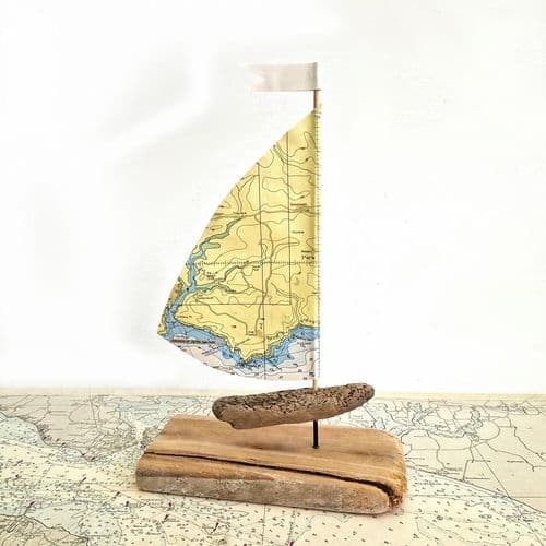 Driftwood Sailboat - Slapton Sands & Beesands