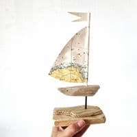 Driftwood Sailboat | St Ives, Cornwall | Rachel White