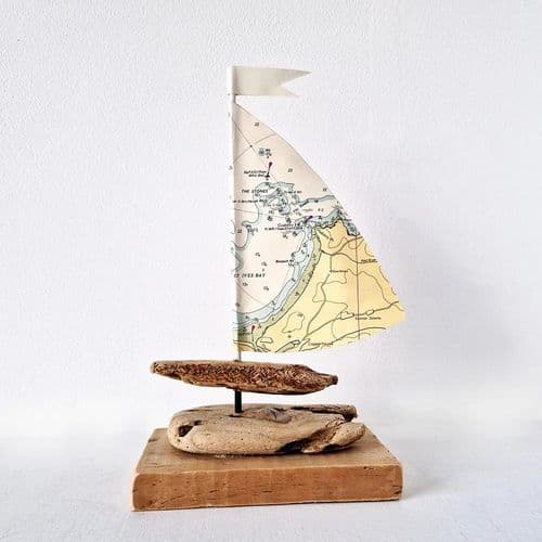 Driftwood Sailboat - St Ives, Cornwall