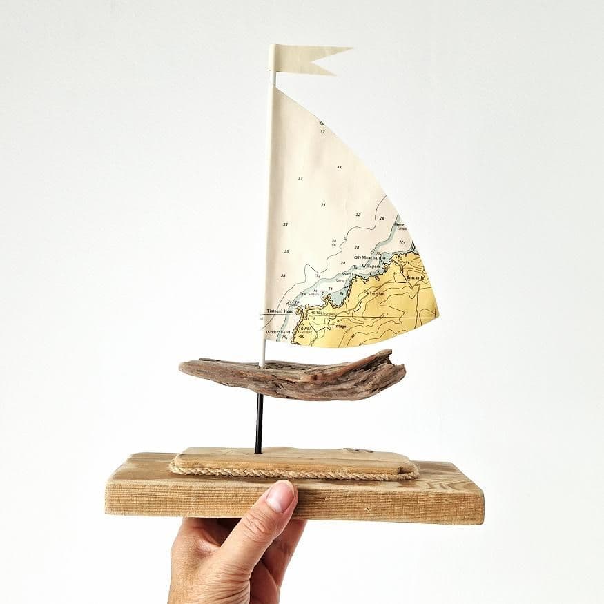 Driftwood Sailboat - Tintagel & Boscastle