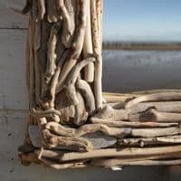 Large Driftwood Stick Mirror Frame | Wall Mirror | Beach Mirror