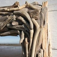 Large Driftwood Stick Mirror Frame | Wall Mirror | Beach Mirror