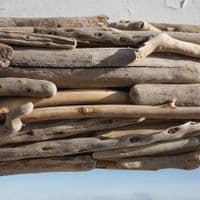Large Driftwood Stick Mirror Frame | Wall Mirror | Beach Mirror