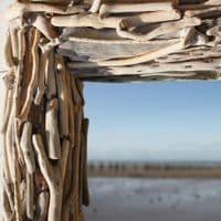 Large Driftwood Stick Mirror Frame | Wall Mirror | Beach Mirror