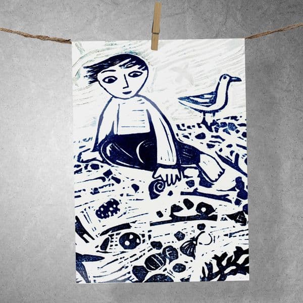 First on the Beach | Coastal Card | Ed Boxall