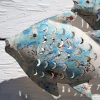 Fish Shoal Iron Wall Art Hanging | Coastal Beach Theme Décor
