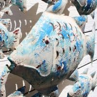 Fish Shoal Iron Wall Art Hanging | Coastal Beach Theme Décor