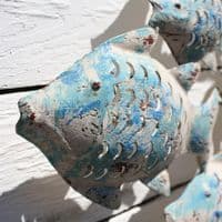 Fish Shoal Iron Wall Art Hanging | Coastal Beach Theme Décor