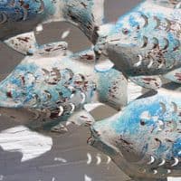 Fish Shoal Iron Wall Art Hanging | Coastal Beach Theme Décor