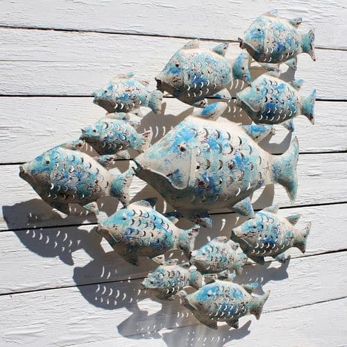 Fish Shoal – Iron Wall Art Hanging