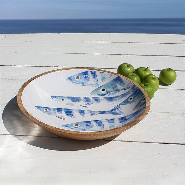 Fish - Wooden Salad Bowl