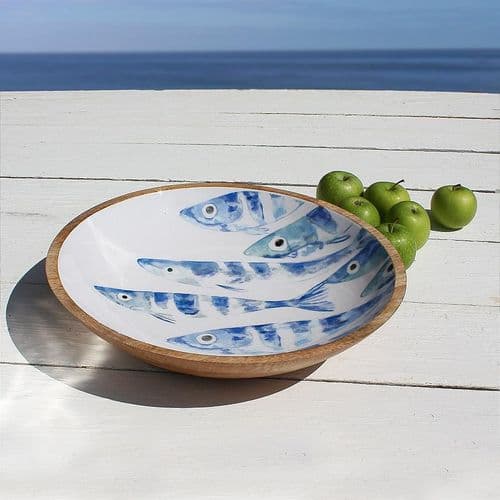 Fish - Wooden Salad Bowl
