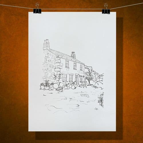 Fishermans Cottage, Penberth – Limited Edition Print
