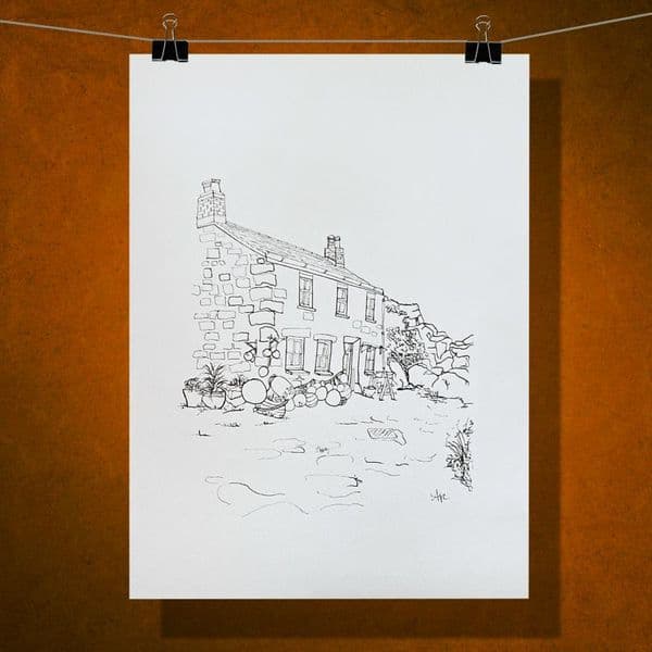 Fishermans Cottage, Penberth | Limited Edition Print | Alison Collins
