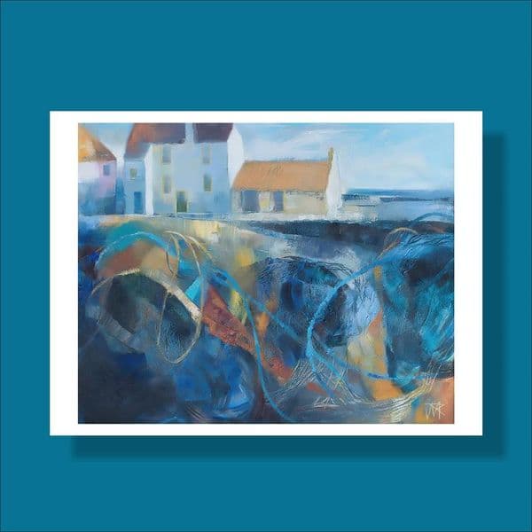Fishing Nets, Pittenweem - Signed Fine Art Print by Janet Mary Robinson