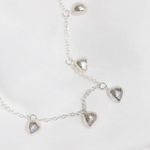 Five Shell Necklace - Silver