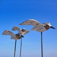 Flying Sandpipers Bird Carving | Wood Carving | Hand Carved Birds