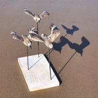 Flying Sandpipers Bird Carving | Wood Carving | Hand Carved Birds