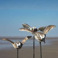 Flying Sandpipers Bird Carving | Wood Carving | Hand Carved Birds
