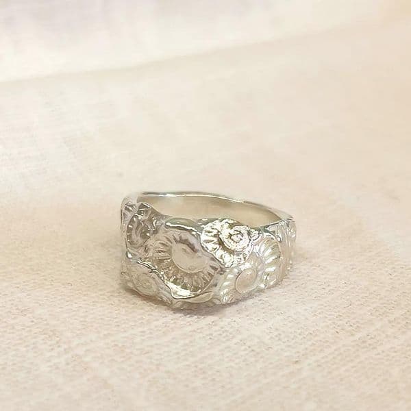 Fossilised Ring | Silver Jewellery | Sarah Adams