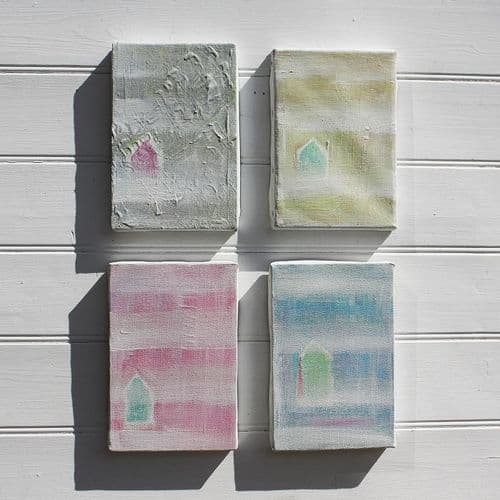 Four Beach Huts - Painting